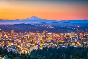 portland oregon at night