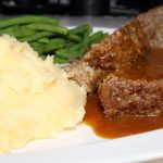 Meatloaf Mashed Potatoes and Green Beans