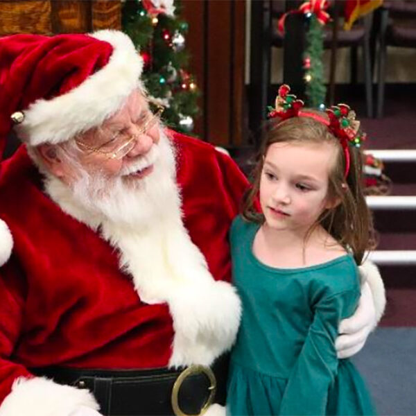 Ariya Wright with Santa